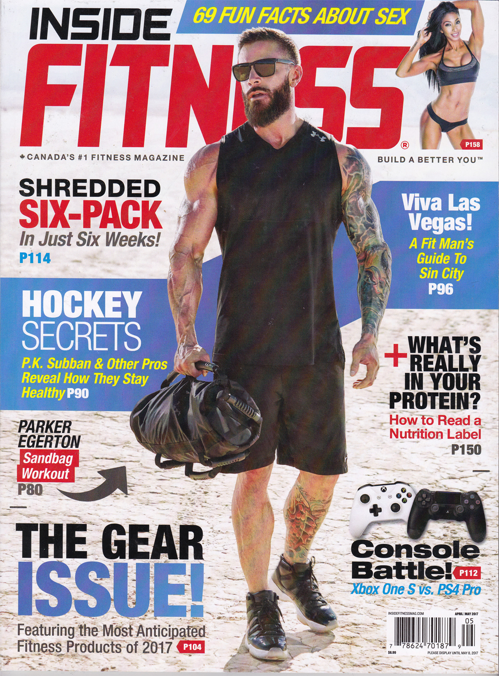 Matt Johnson Inside Fitness magazine cover April May 2017